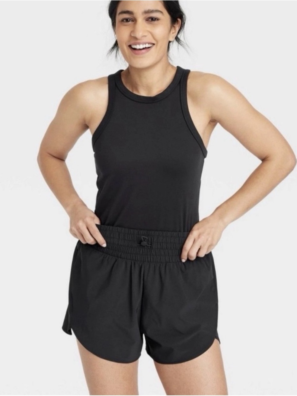 all in motion - Women’s Black High-Waist Athletic Shorts